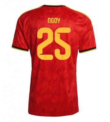 Belgien Nathan Ngoy #25 Replika Hemmatröja VM 2026 Kortärmad
